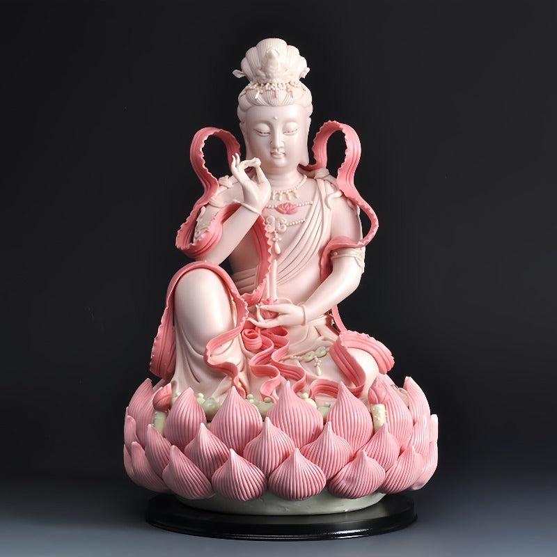 Unrestrained Guanyin Handmade Ceramic Colored Glaze