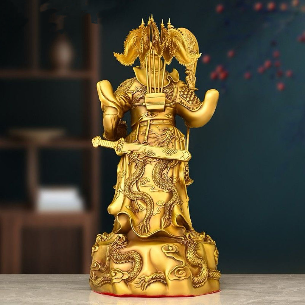 Hold Treasure Brass Statue Of Guan Di