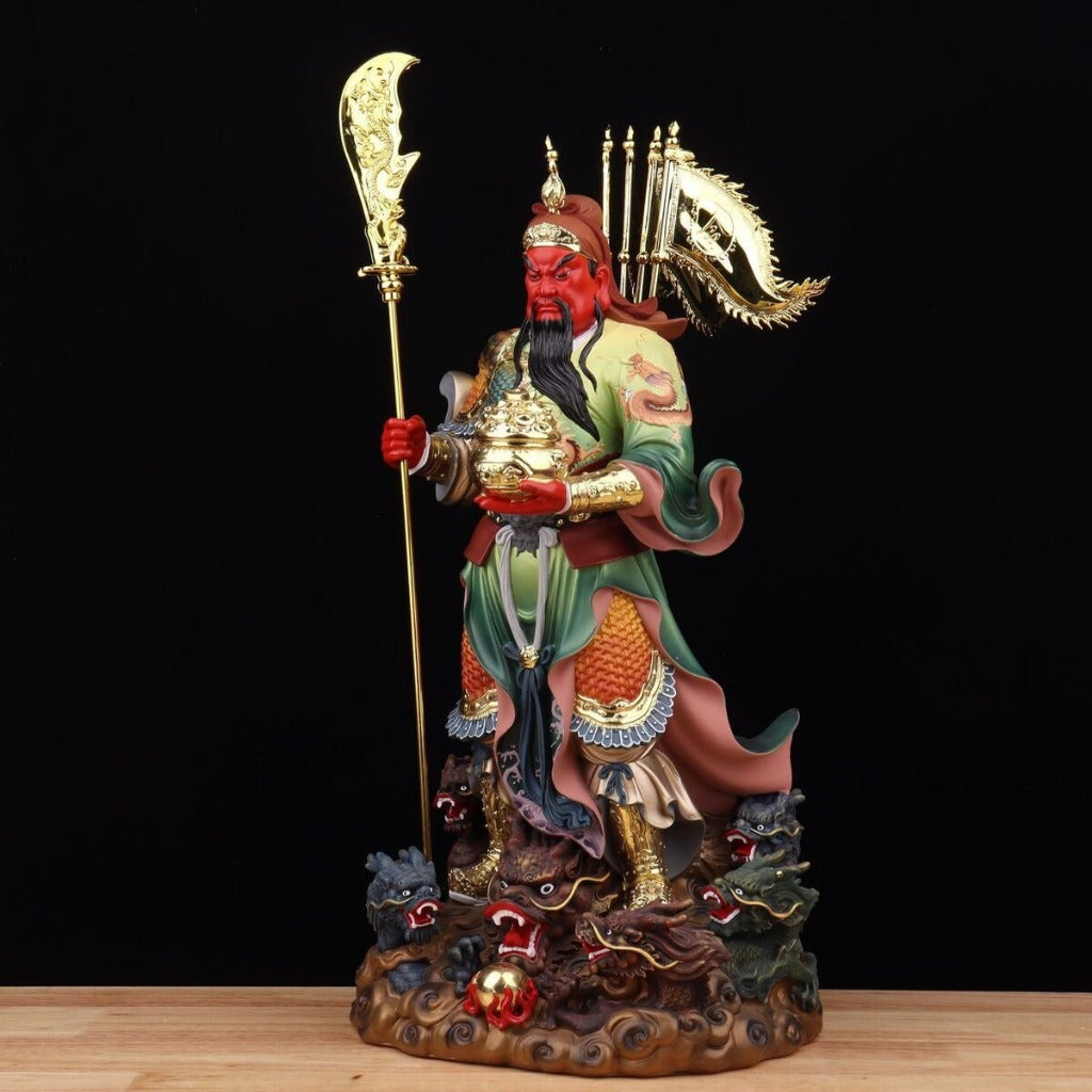 Nine Dragons Guandi Synthetic Resin Statue