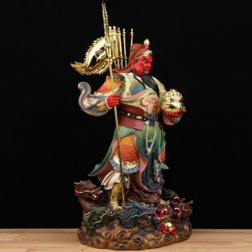 Nine Dragons Guandi Synthetic Resin Statue