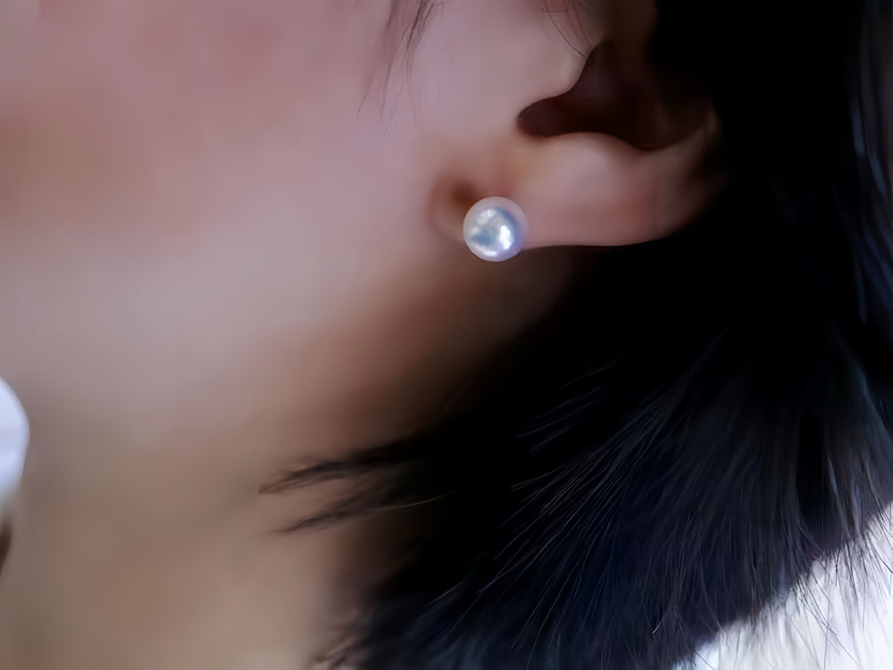 Natural Japanese Akoya Pearl Earrings