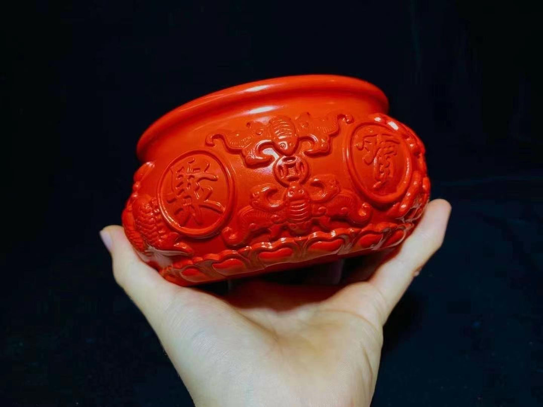 Cinnabar Treasure Bowl Ornament