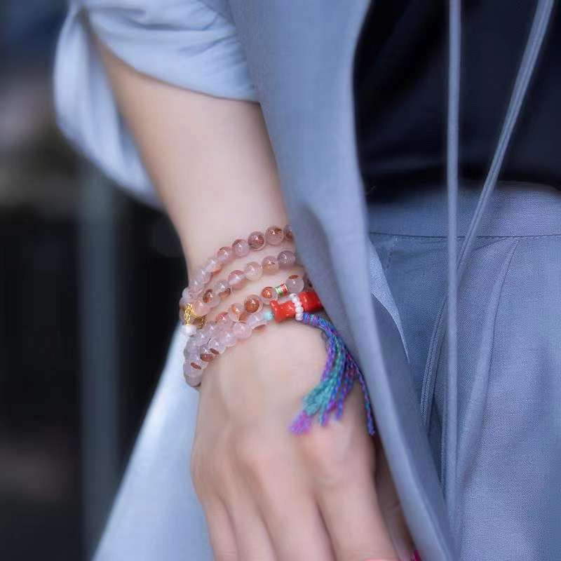 Ice Floating South Aagte Duo Bao Bracelet & Necklace