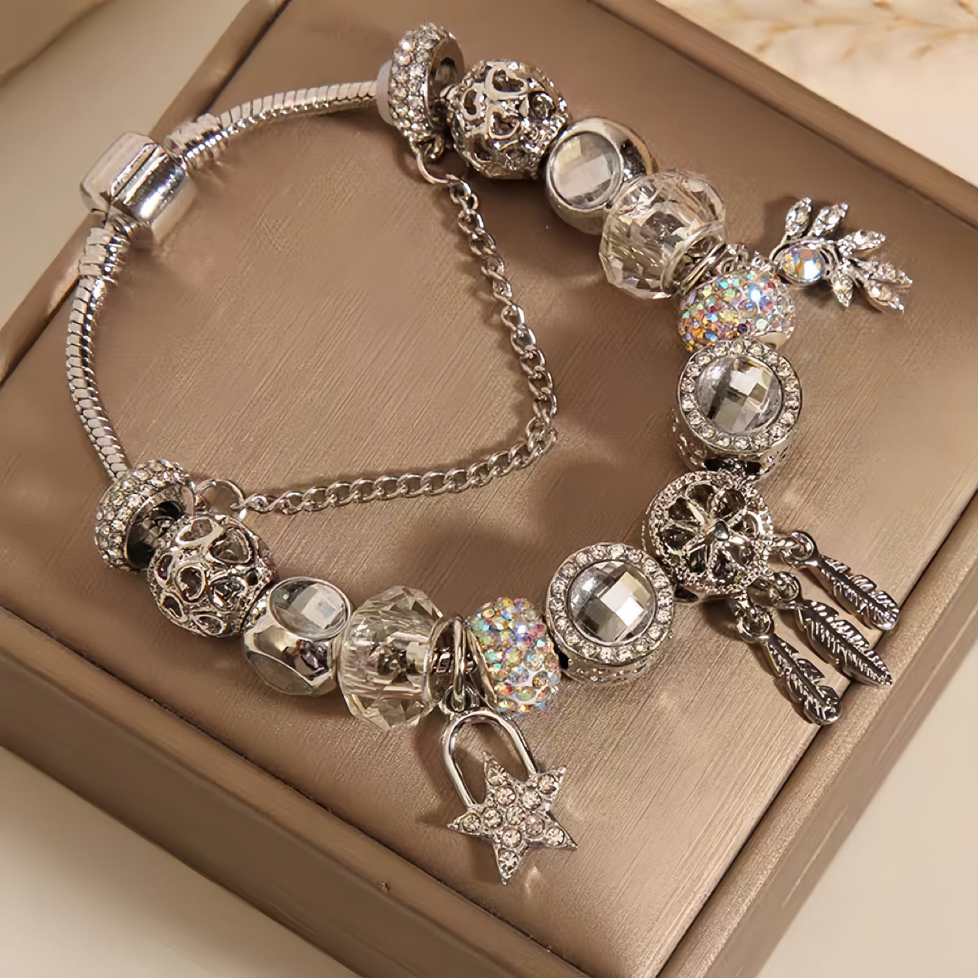Alloy with Artificial Gemstone Bracelet