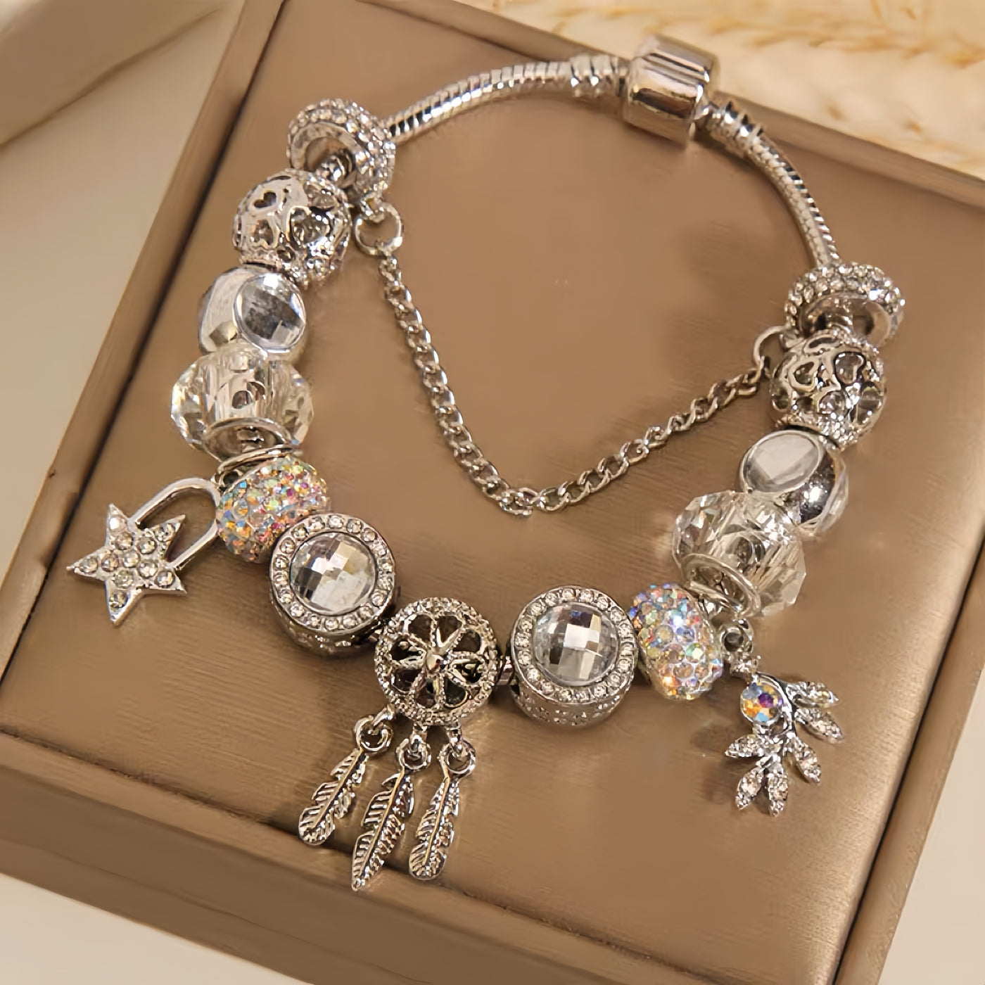 Alloy with Artificial Gemstone Bracelet