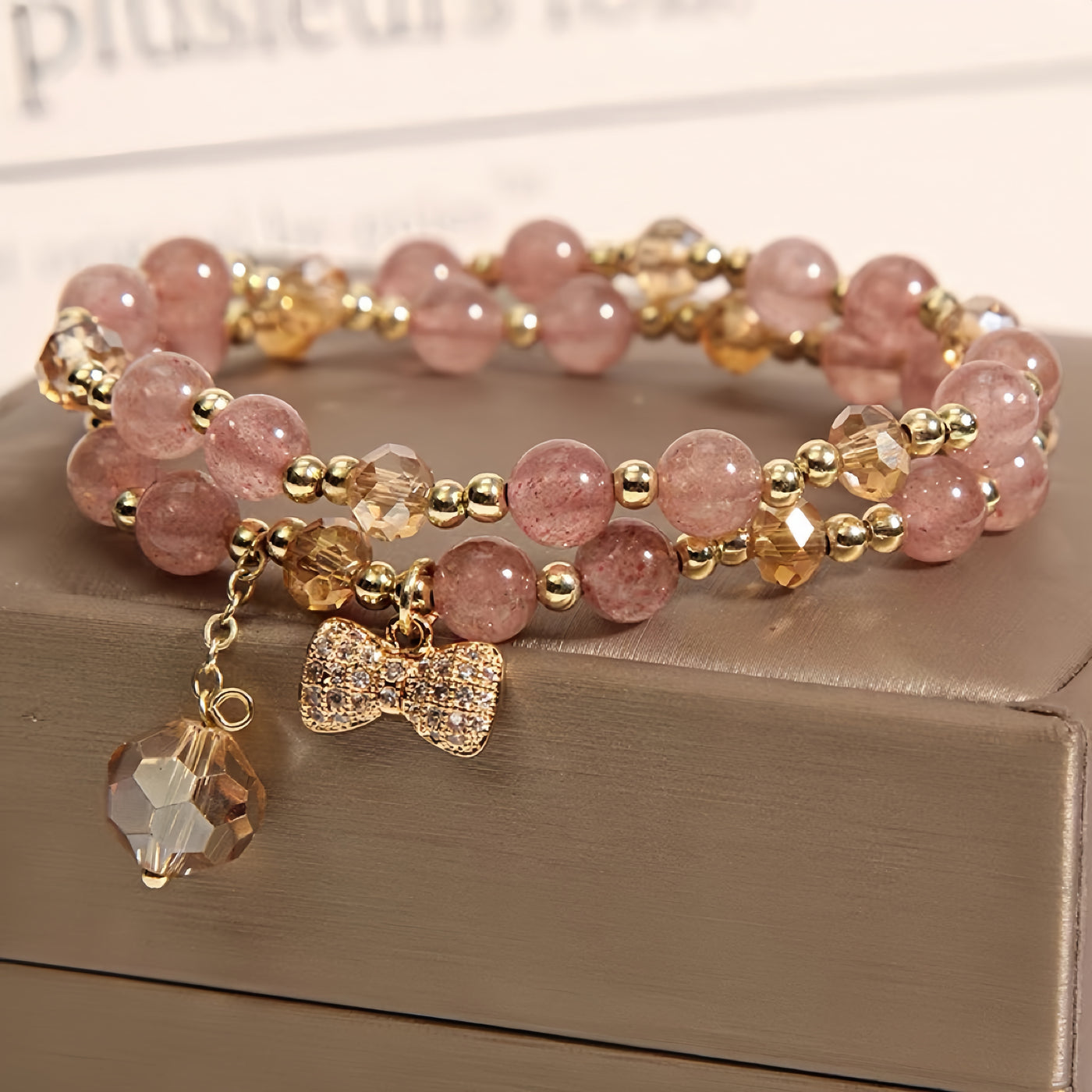 Alloy with Artificial Gemstone/Semi-Precious Stone Bracelet