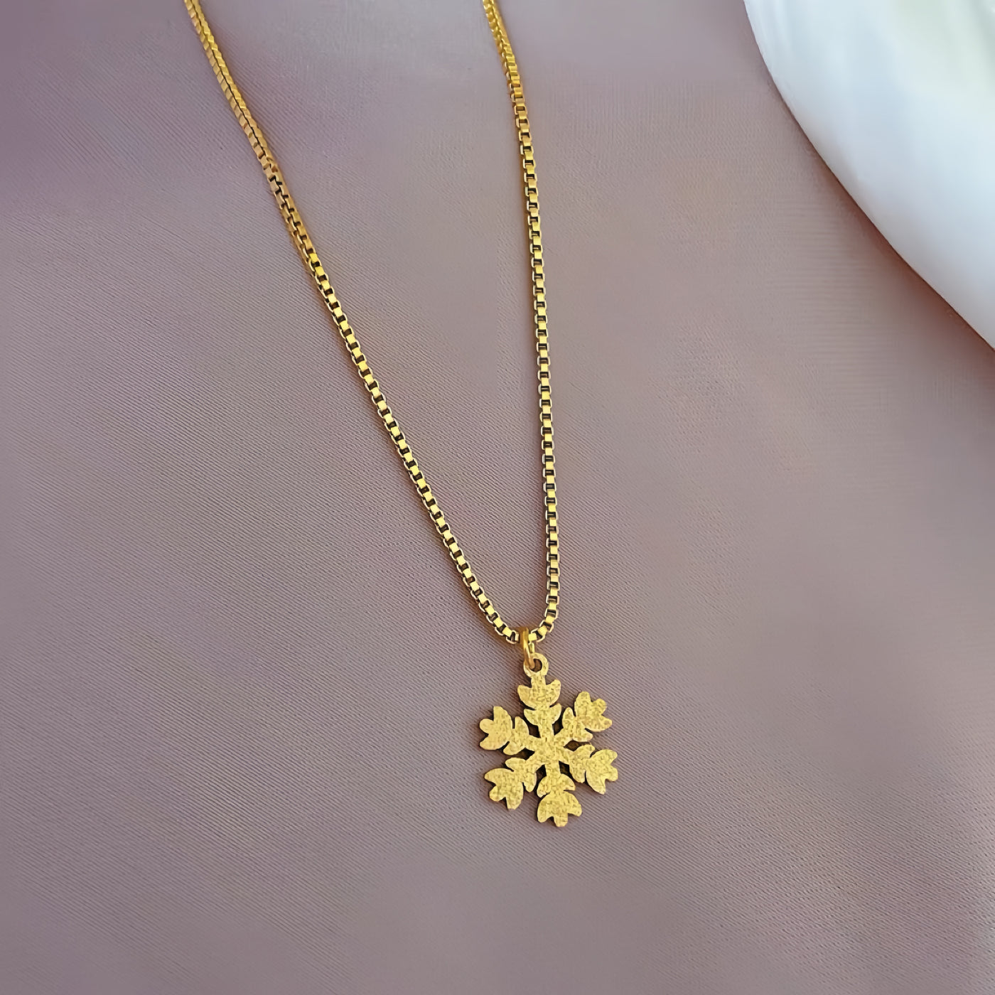 Snowflake Gold Plated Pendant Necklace