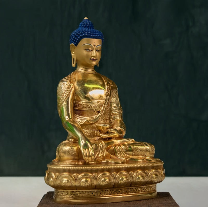Gilt Bronze Statue of Sakyamuni Buddha