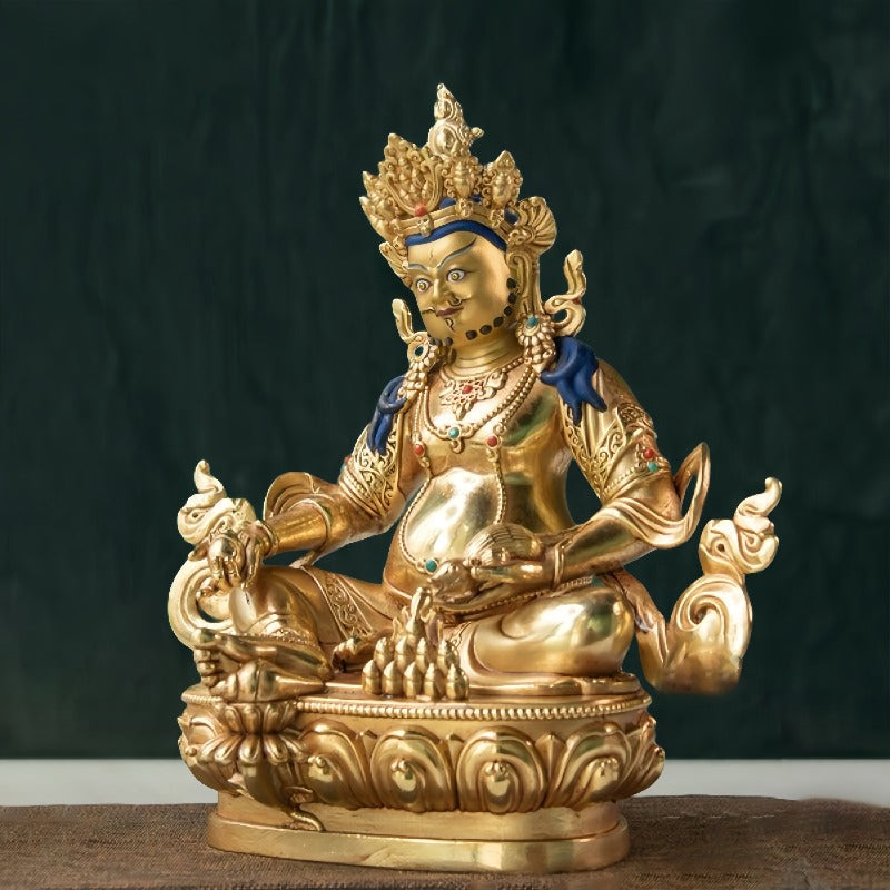 Gilt Bronze Statue Of The Yellow God of Fortune