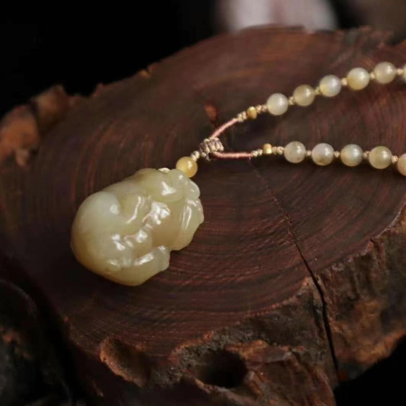 Natural Hetian Jade Pixiu Pendant