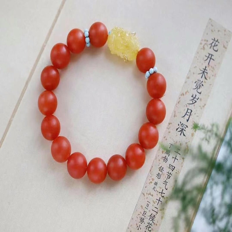 Original Design Pure Natural South Red Agate Bracelet