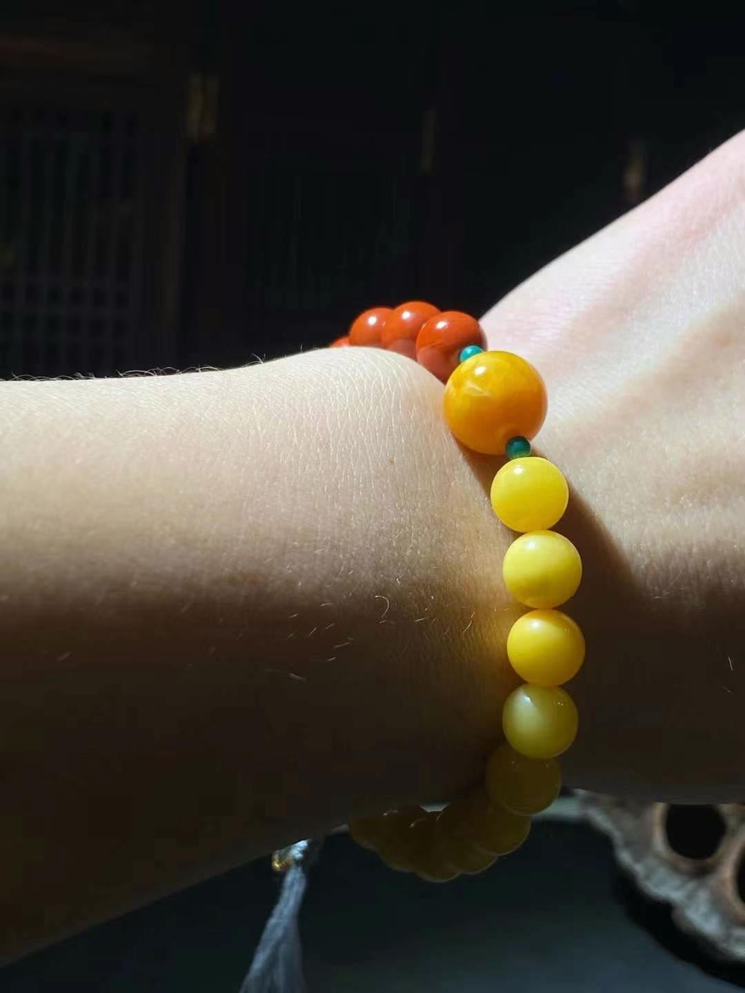 South Red Agate With Beeswax Bracelet