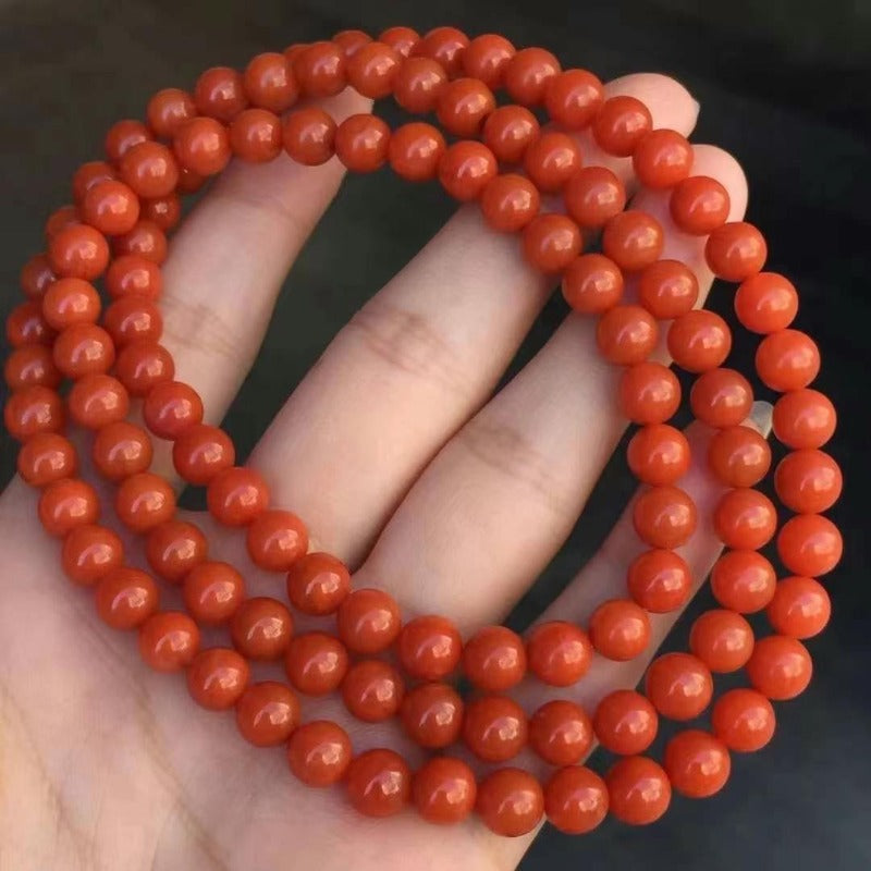 Natural Vasinan Red Necklace Bracelet With Dual Use Buddha Beads