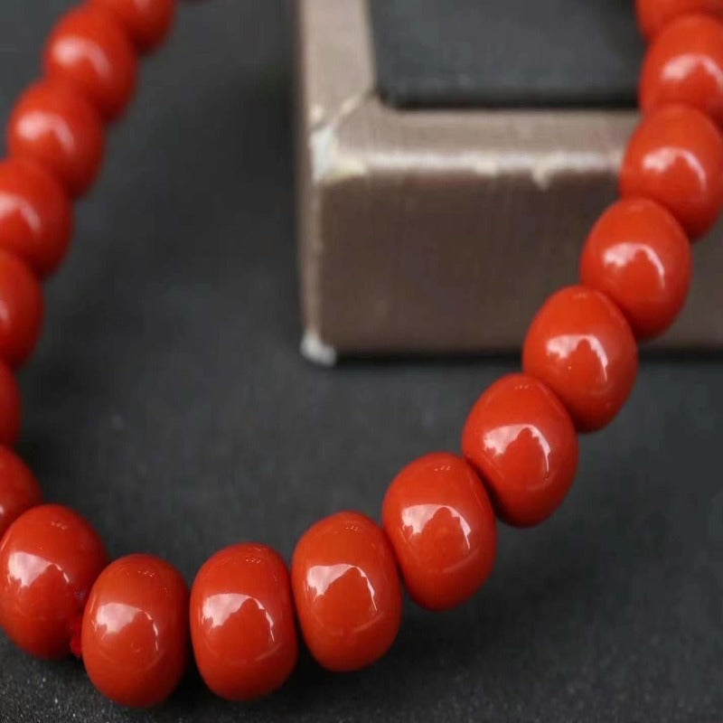 Single-Loop Bracelet Of South Red Agate Sichuan Material