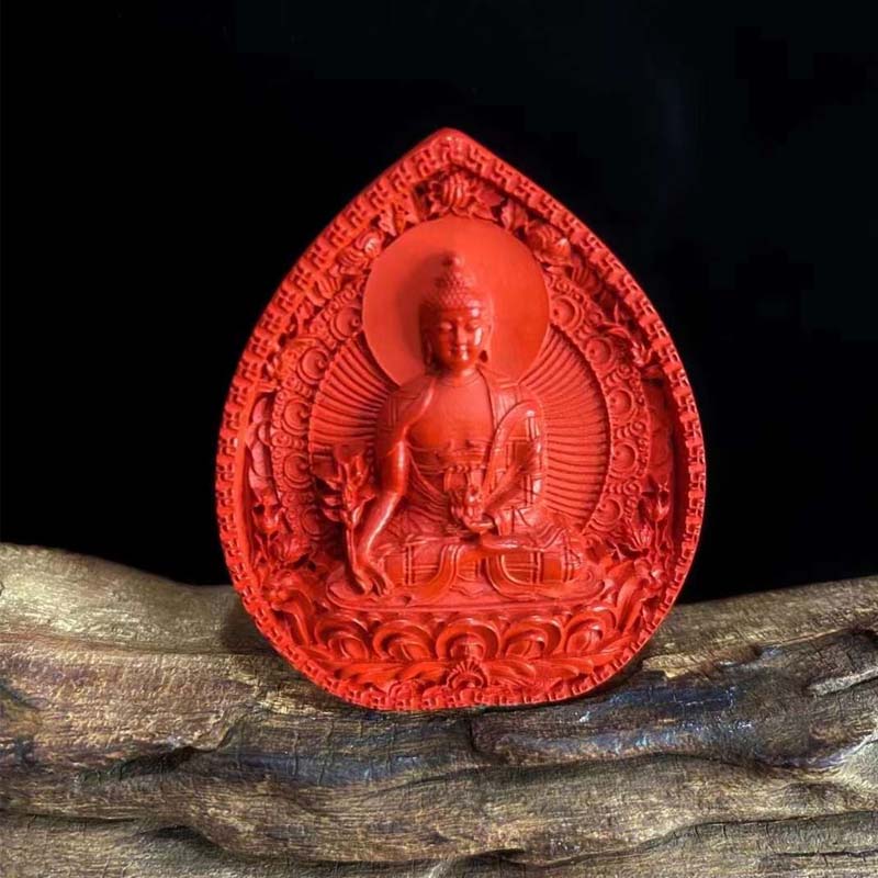 Cinnabar Medicine Buddha Pandent