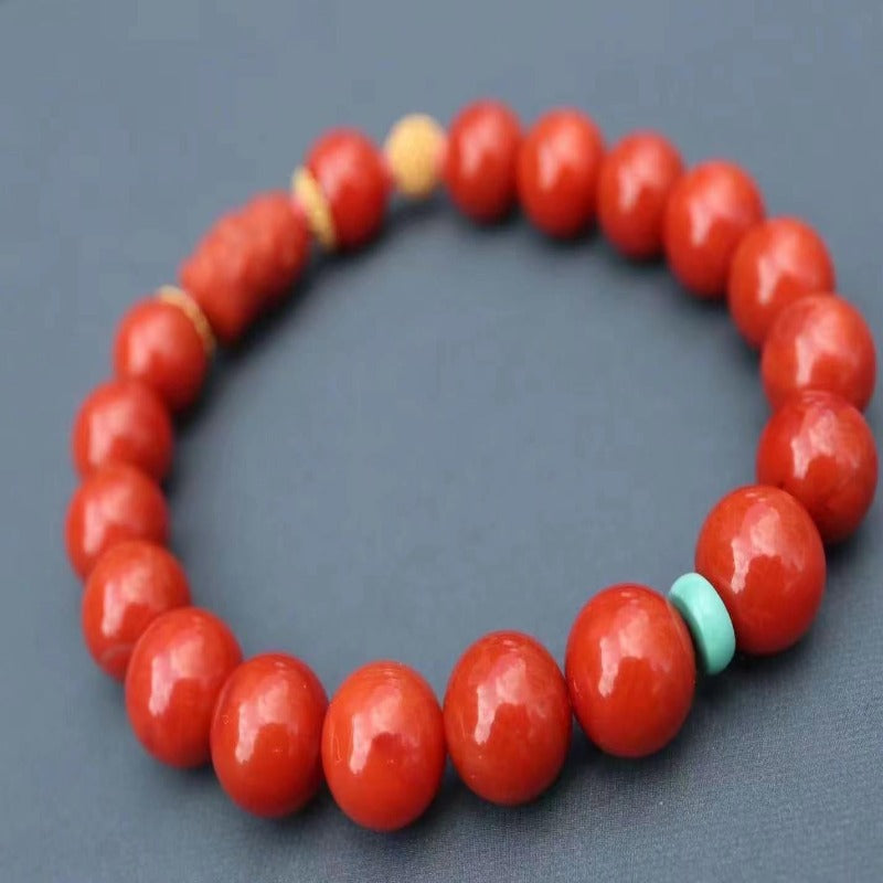 South Red Agate Single-Loop Bracelet