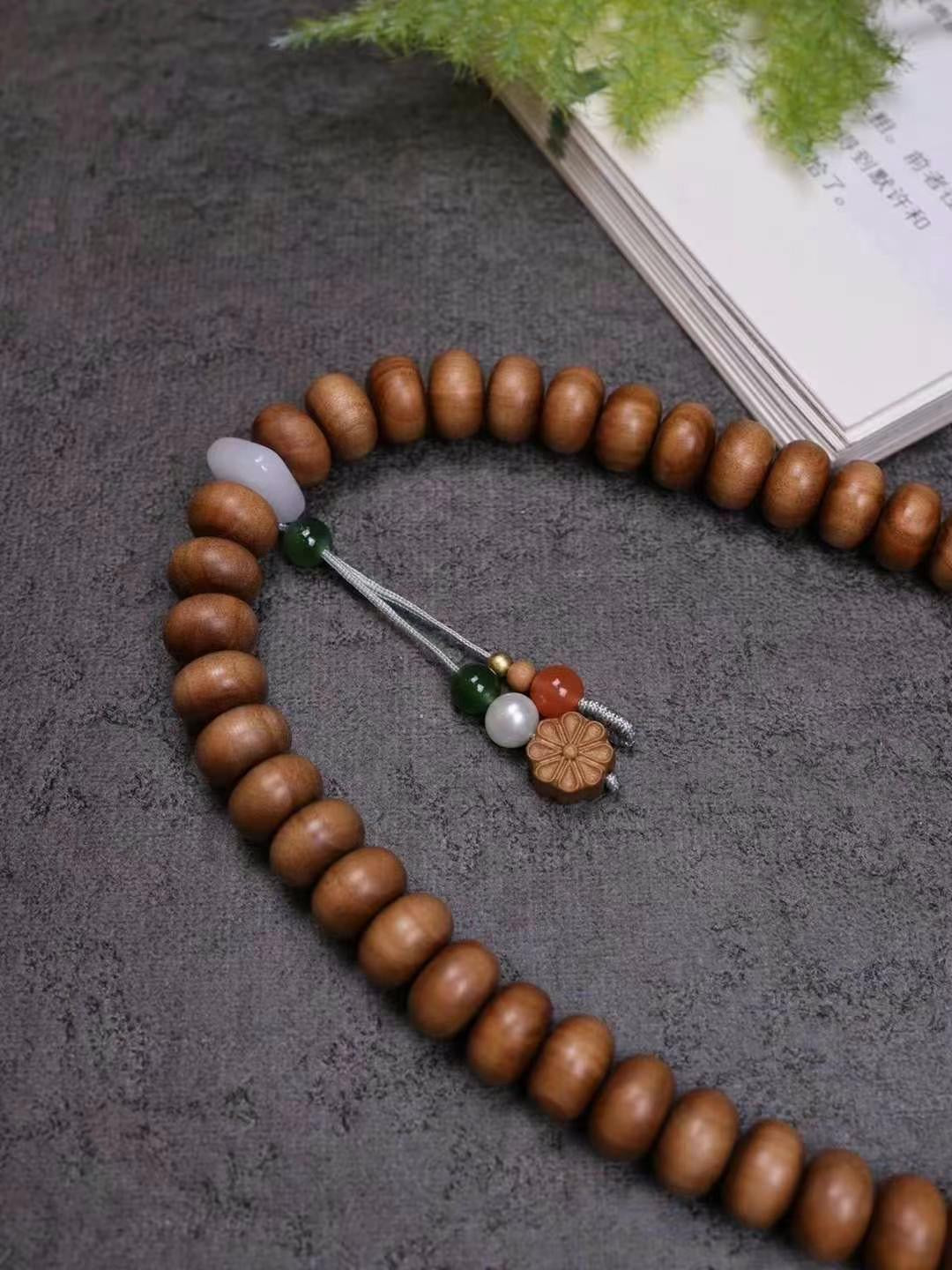 LaoShan Sandalwood Bracelet And Necklace For Dual Purpose