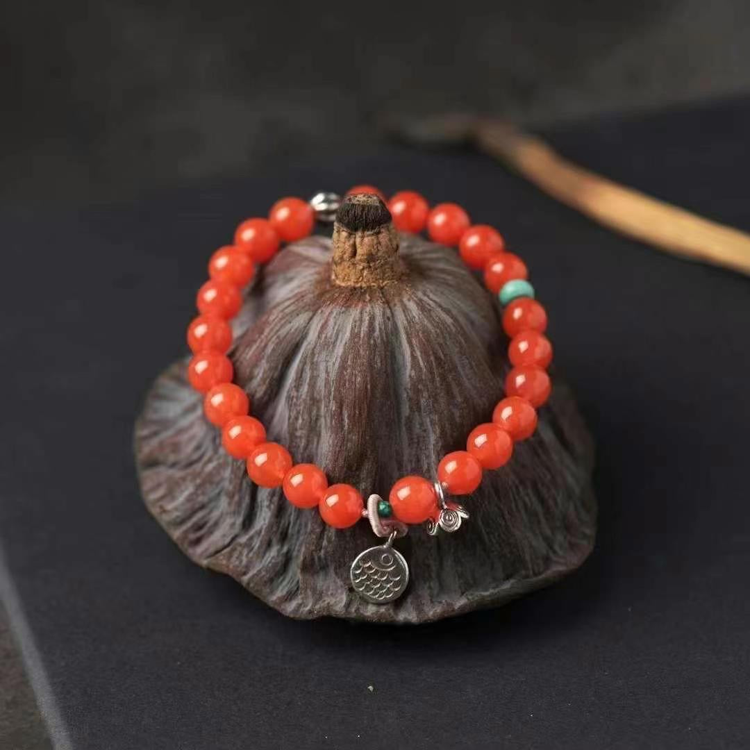 Cherry Red South Red Agate Bracelet
