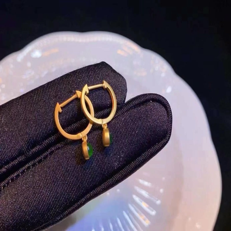 18K Jadeite Earrings