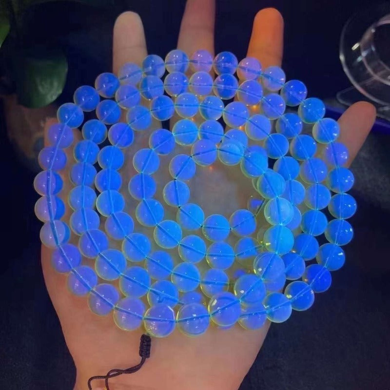 Blue Mexican Amber (108 Beads)